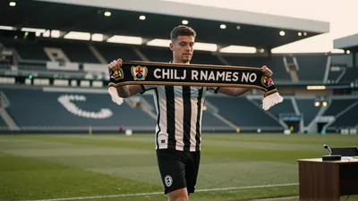 Said El Mala, a teenage forward with short dark hair and a focused expression, standing on a rain-slick pitch wearing a...